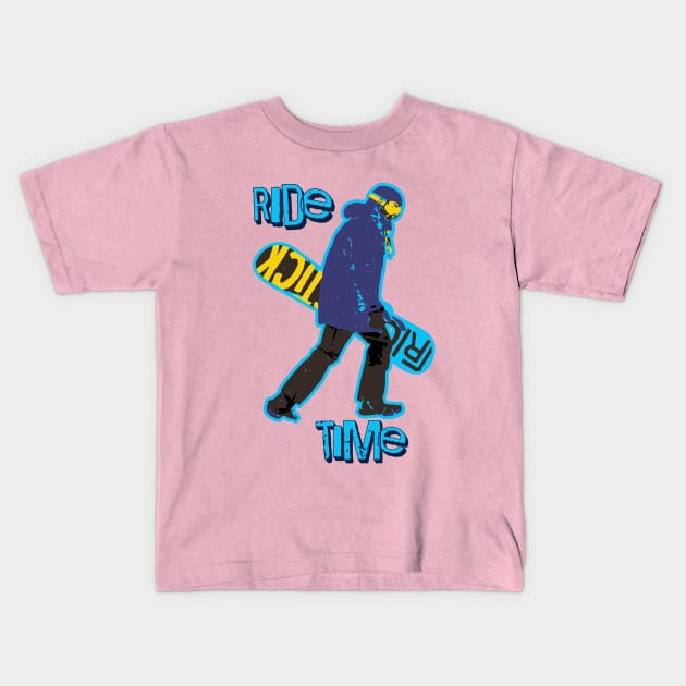 Ride Time Kids T-Shirt by Nicoart2077